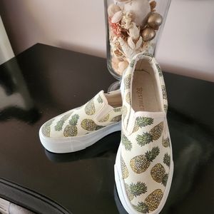 Restricted Canvas Pineapple Platform Sneakers